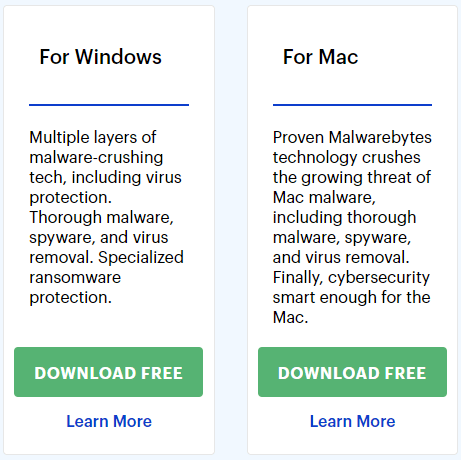 Malwarebytes Free antivirus